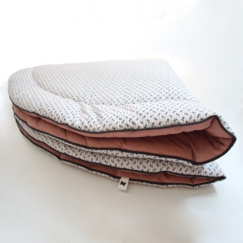 Dirty pink and navy reversible baby play mat