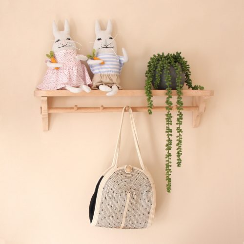Beech wood peg shelf