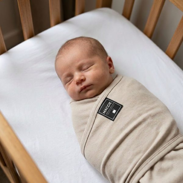 MACCIE tuck + cuddle newborn stretchy swaddle wrap l ribbed bamboo