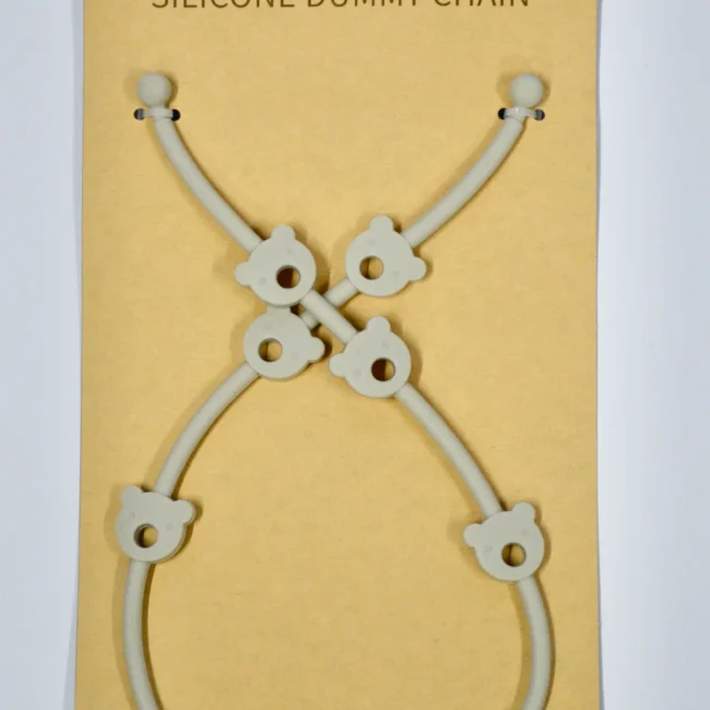 Silicone Adjustable Pacifier Chains: Buff