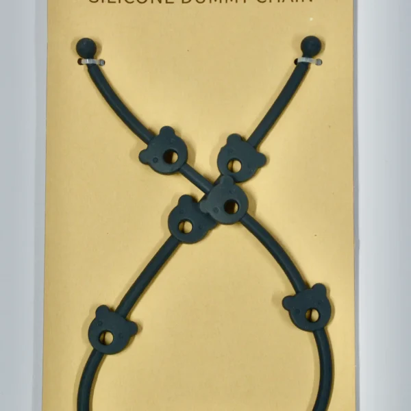 Silicone Adjustable Pacifier Chains: Charcoal