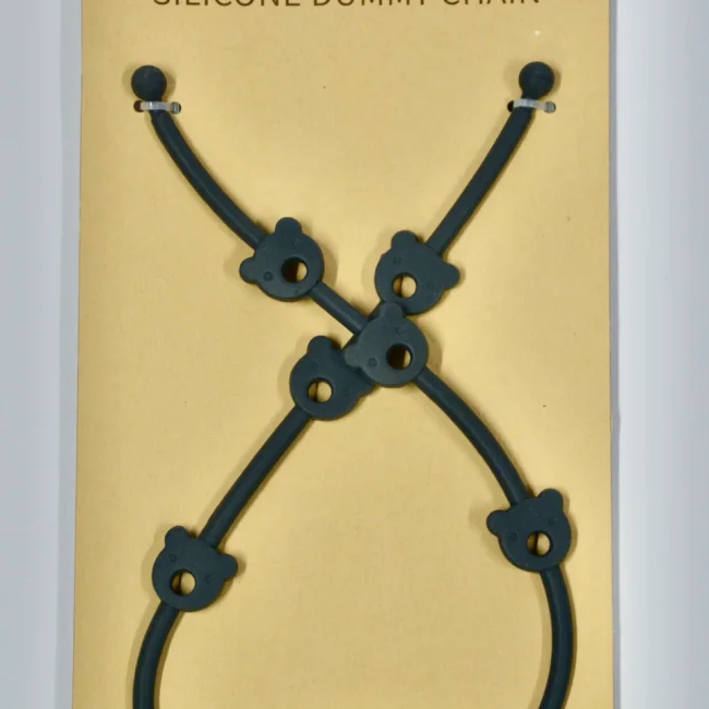 Silicone Adjustable Pacifier Chains: Charcoal