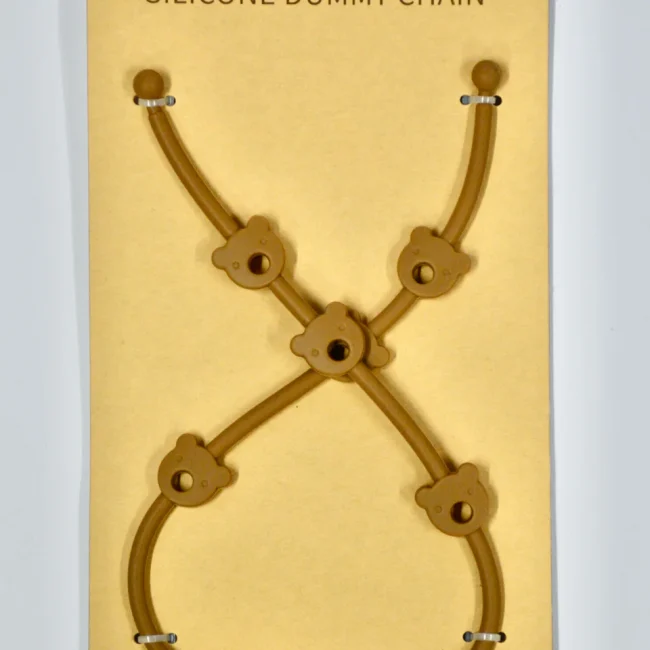 Silicone Adjustable Pacifier Chains: Clay