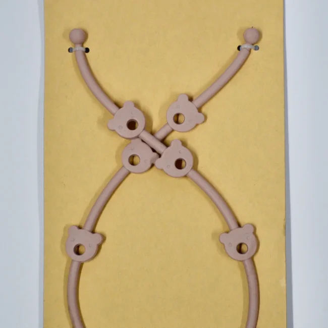 Silicone Adjustable Pacifier Chains: Vingage Pink