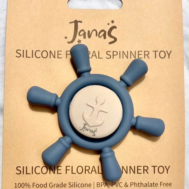 Silicone Explore Spinner Toy - Charcoal