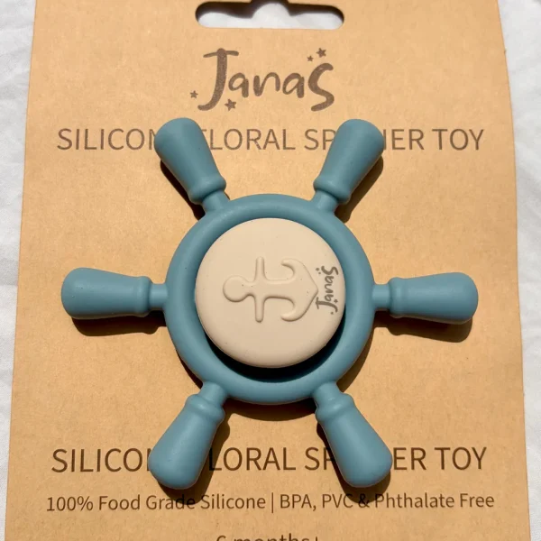 Silicone Explore Spinner Toy: Petrol