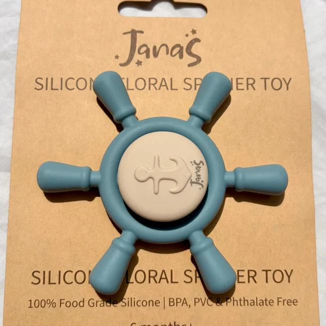 Silicone Explore Spinner Toy: Petrol