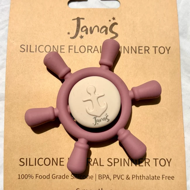 Silicone Explore Spinner Toy: Rose Pink
