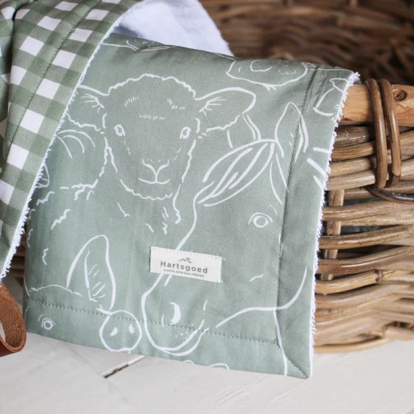 Cotton Burp Cloth | Farm Animals | Karoo Fields