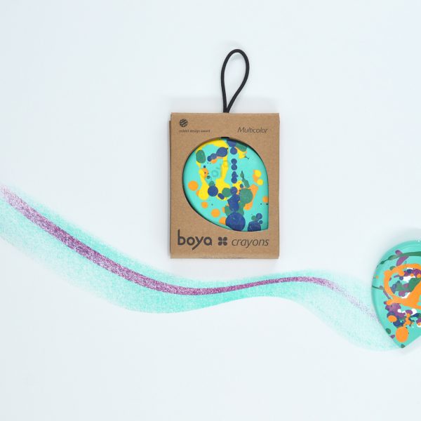Boya Jade Confetti crayon in vibrant green
