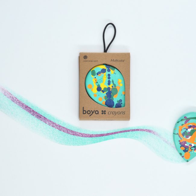 Boya Jade Confetti crayon in vibrant green