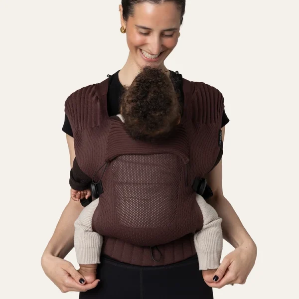 FlyBaby 3D Knit Carrier Mokka