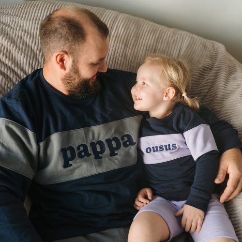 Two-Tone Crew Neck Sweaters